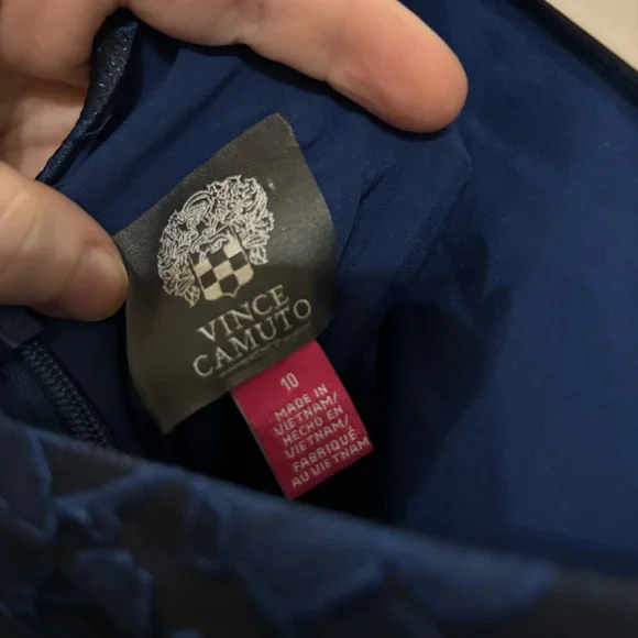 Vince Camuto Blue Floral Textured Minidress - Picture 8 of 15